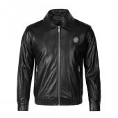 jacket philipp plein cuir noir classic qp